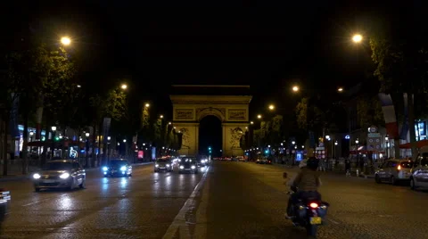Arc de Triomphe de l'Etoile - Paris France - HD 4K+ Stock Footage 42484470