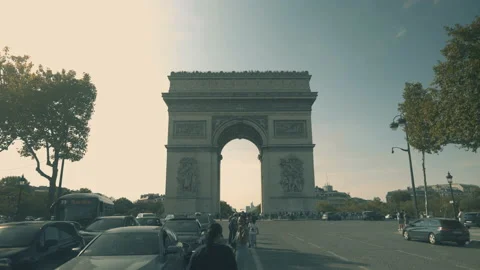 Arc de Triomphe de l’Étoile Paris | 4K Stock Footage 219715716