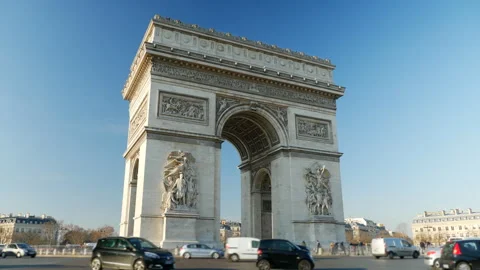 Arc de Triomphe de l'Étoile, Paris Stock Footage 261716658