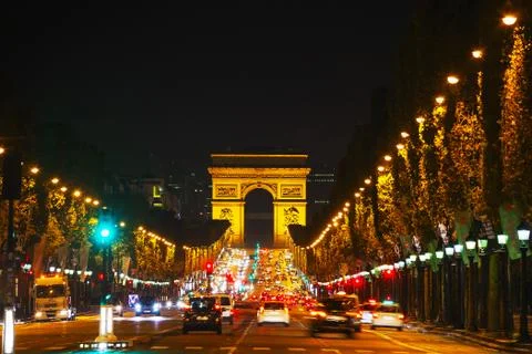 The arc de triomphe de l'etoile in paris Stock Photos