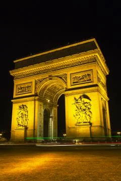 Arc de triomphe de l'etoile in paris Stock Photos