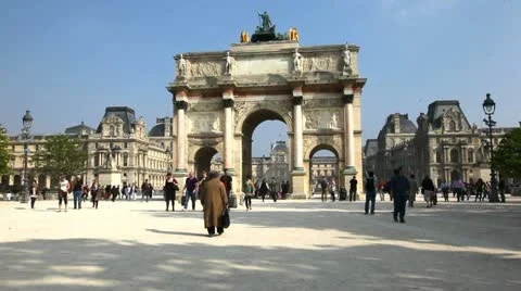 Arc de Triomphe du Carrousel Video stock 10869910