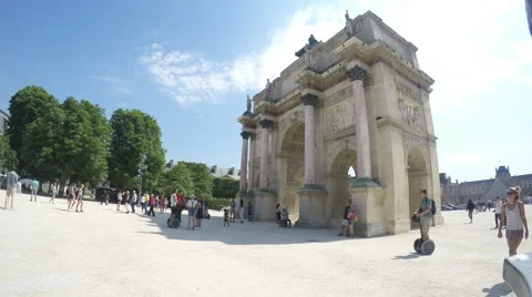 Arc de Triomphe du Carrousel Stock Footage 51691031