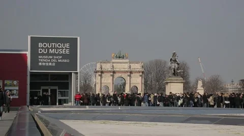 Arc de Triomphe du Carrousel - Paris, France Stock Footage 61236522