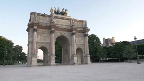 Arc de Triomphe du Carrousel Stock Footage 100886121