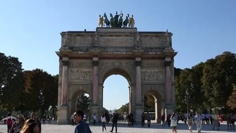 Arc de Triomphe du Carrousel Stock Footage 203374300