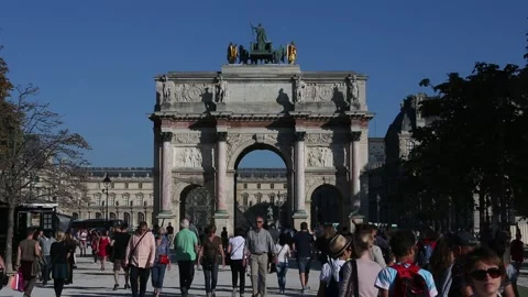 Arc de Triomphe du Carrousel Stock Footage 203375522