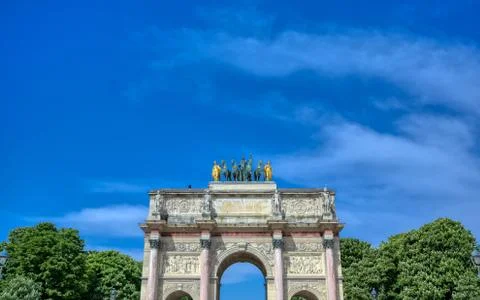 The Arc de Triomphe du Carrousel located in Paris, France Stock-Fotos