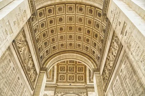 Arc de triomphe etoile in Paris Stock Photos