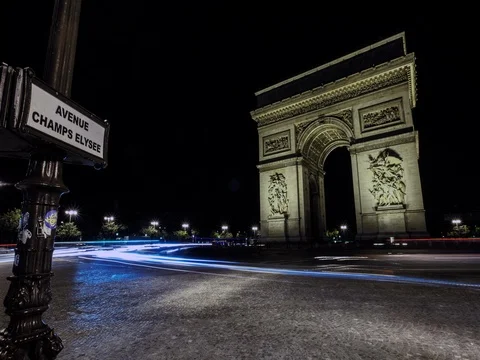 Arc De Triomphe Stock Footage 80744480