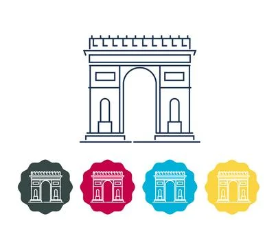 Arc de Triomphe - Gate, Paris - Stock Icon Stock Illustration