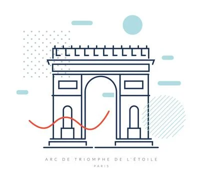 Arc de Triomphe - Gate, Paris - Stock Icon Illustrazione stock