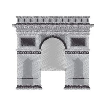 Arc de triomphe icon image Stock Illustration