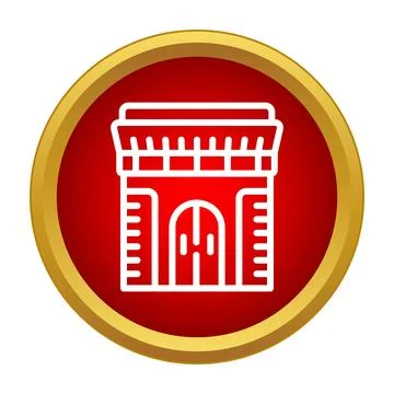 Arc de triomphe icon representing paris travel destination Stock Illustration