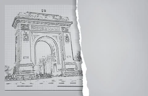 Arc de triomphe Illustrazione stock