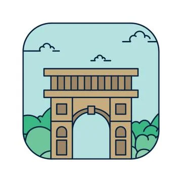 Arc De Triomphe 스톡 일러스트