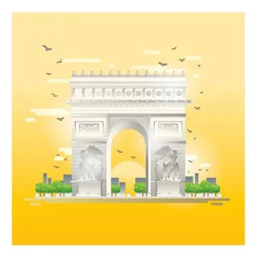 Arc De Triomphe 스톡 일러스트