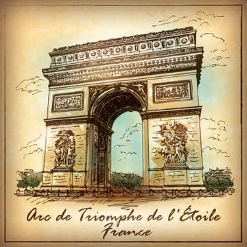 Arc De Triomphe 스톡 일러스트