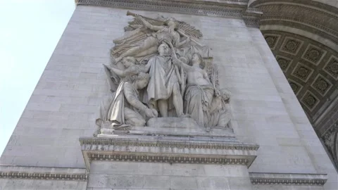 Arc de Triomphe - Le Triomphe de 1810 Stock Footage 100885828