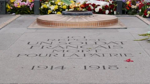 Arc de Triomphe Memorial Engraving Stock Footage 56705044