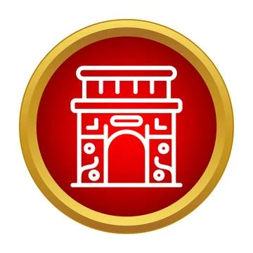 Arc de triomphe monument architecture landmark icon 스톡 일러스트