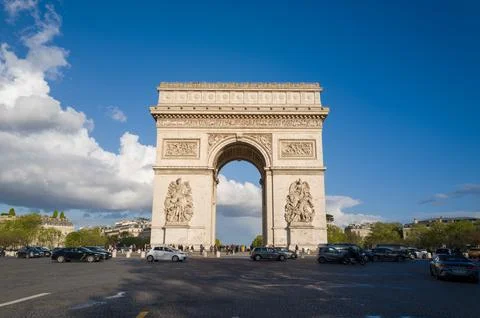 Arc de Triomphe monument in Paris, France. Stock Photos