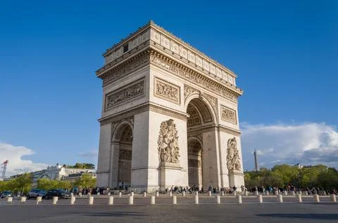 Arc de Triomphe monument in Paris, France. Stock Photos