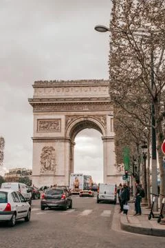 Arc de Triomphe monument Stock Photos