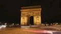 Arc de Triomphe. Night Timelapse. HD Footage