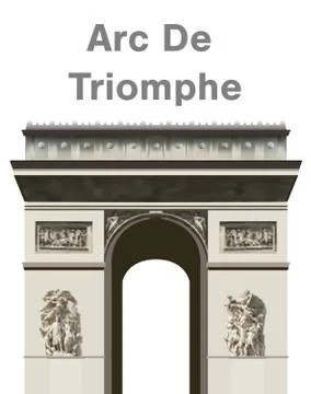 Arc de triomphe or victory gate of france イラスト素材