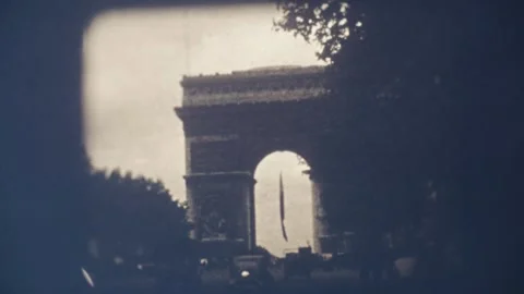 Arc de Triomphe Paris 1946 Stock Footage 279847780