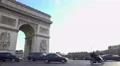 Arc de Triomphe in Paris, active traffic near famous architecture monument 4k or 4k+ Resolution