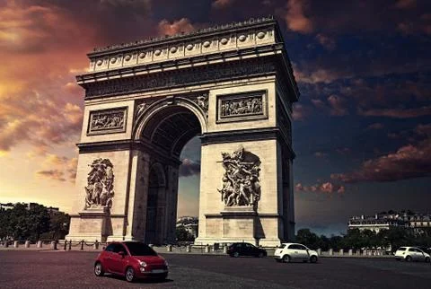 Arc de Triomphe in Paris Arch of Triumph Stock Photos
