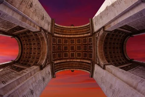 Arc de Triomphe in Paris Arch of Triumph Foto stock