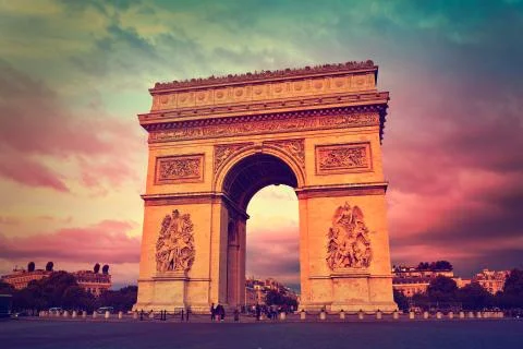 Arc de Triomphe in Paris Arch of Triumph Stock Photos