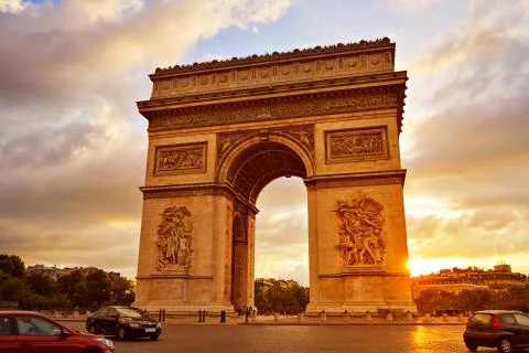 Arc de Triomphe in Paris Arch of Triumph Stock Photos