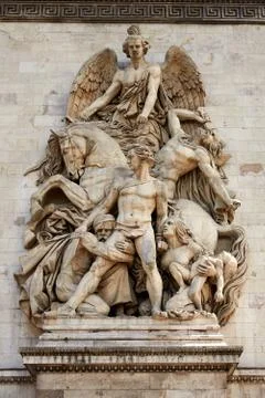 Arc de Triomphe in Paris Arch of Triumph 스톡 사진