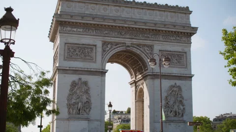 Arc de Triomphe Paris cityscape. 스톡 동영상 313781153