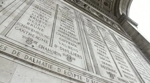 Arc de Triomphe in Paris Stock Footage 12585151