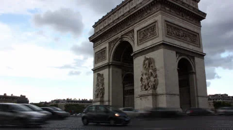 Arc de Triomphe Paris Video stock 26144552