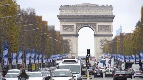 Arc de Triomphe in Paris Stock-Footage 94995760