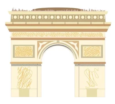 Arc de Triomphe in Paris Stock Illustration