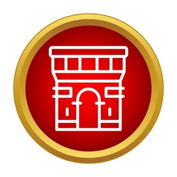 Arc de triomphe paris landmark icon vector Stock Illustration