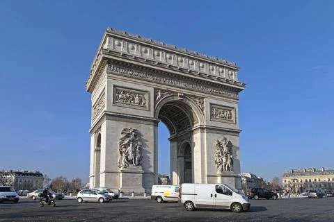 Arc de Triomphe Paris PARIS, FRANCE - JANUARY 07: Arc de Triomphe in Paris... Stock-Fotos