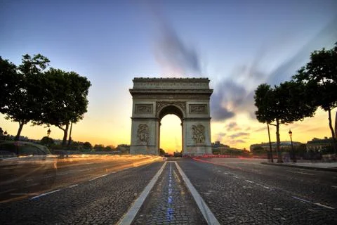 Arc de triomphe, paris Stock Photos