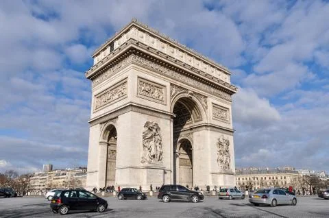 The Arc de Triomphe in Paris Foto stock