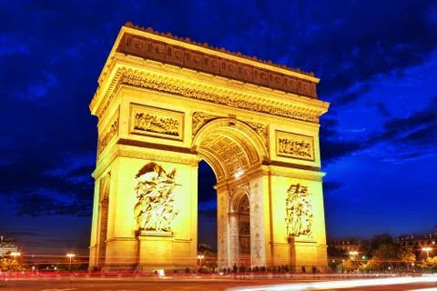 Arc de Triomphe in Paris. 库存照片