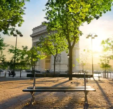 Arc de Triomphe in Paris Stock Photos