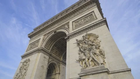 Arc de Triomphe in Paris. Sunrise Stock Footage 308993253