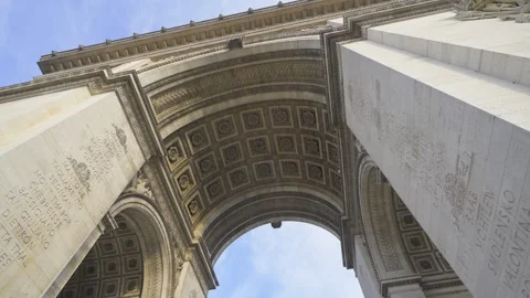 Arc de Triomphe in Paris. Sunrise Stock Footage 308993254